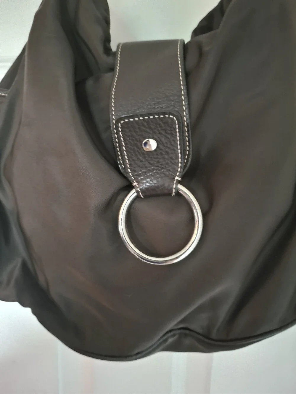 Talbots Brown Nylon Hobo Bag